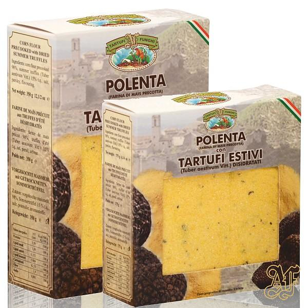 polenta-con-tartufi-estivi-doppia polenta con tartufi pronta